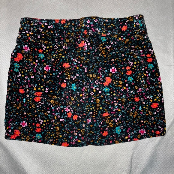 SO Corduroy Floral Girls Mini Skirt 10 Wildflowers - Picture 2 of 7